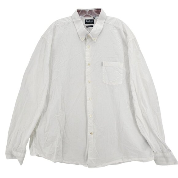 BARBOUR White Dress Tartan Crichton Long Sleeve Shirt Tailored Fit Size US XXL - Picture 2 of 9